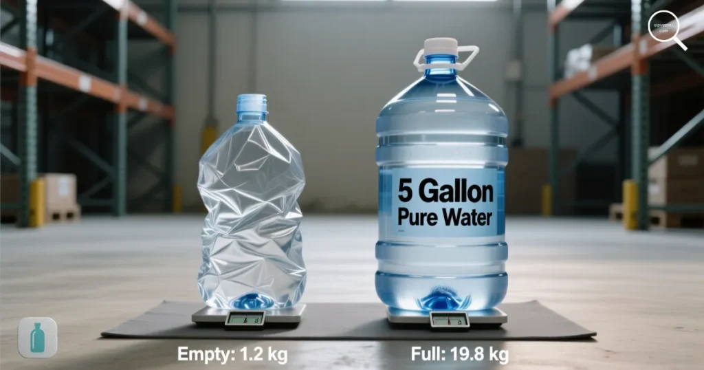 Empty vs Full 5 Gallon Bottle Weight