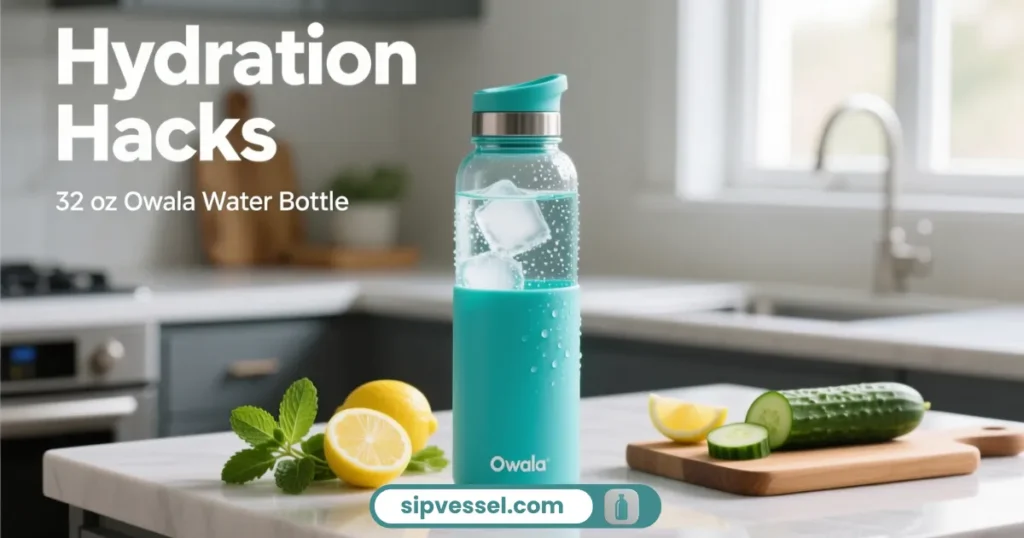 Hydration Hacks with 32 ounce Owala water bottle