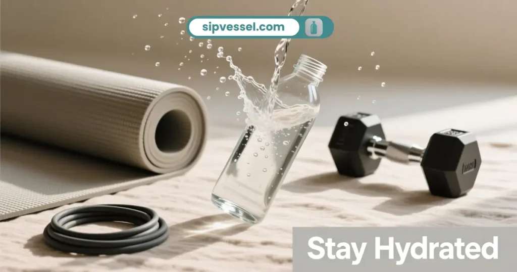 how many water bottles is half a gallon