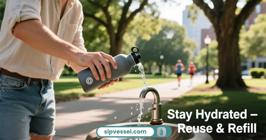 how many water bottles is half a gallon