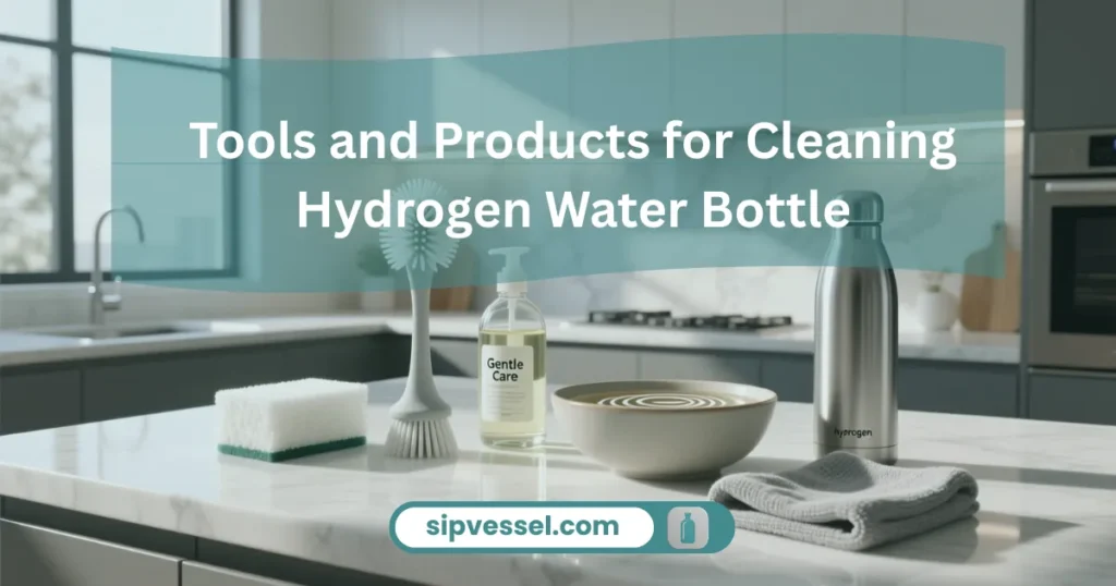 Essential tools and cleaning supplies used for How To Clean Hydrogen Water Bottle effectively.
