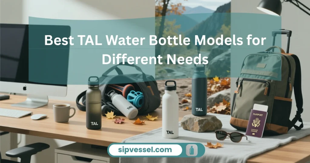 Best TAL Water Bottle models displayed for travel, gym, office, and outdoor activities